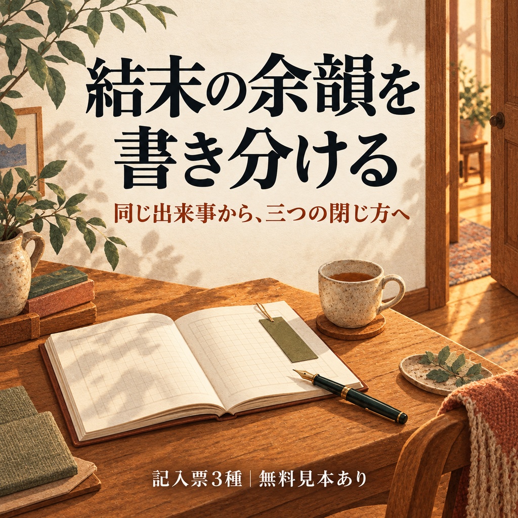 結末の余韻を書き分ける｜記入票3種・無料見本