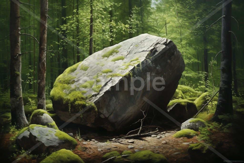 森の岩の背景素材6点