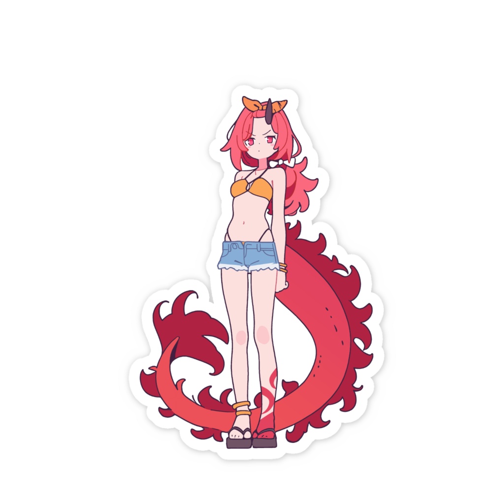 ブルアカ 水着レンゲ ステッカー