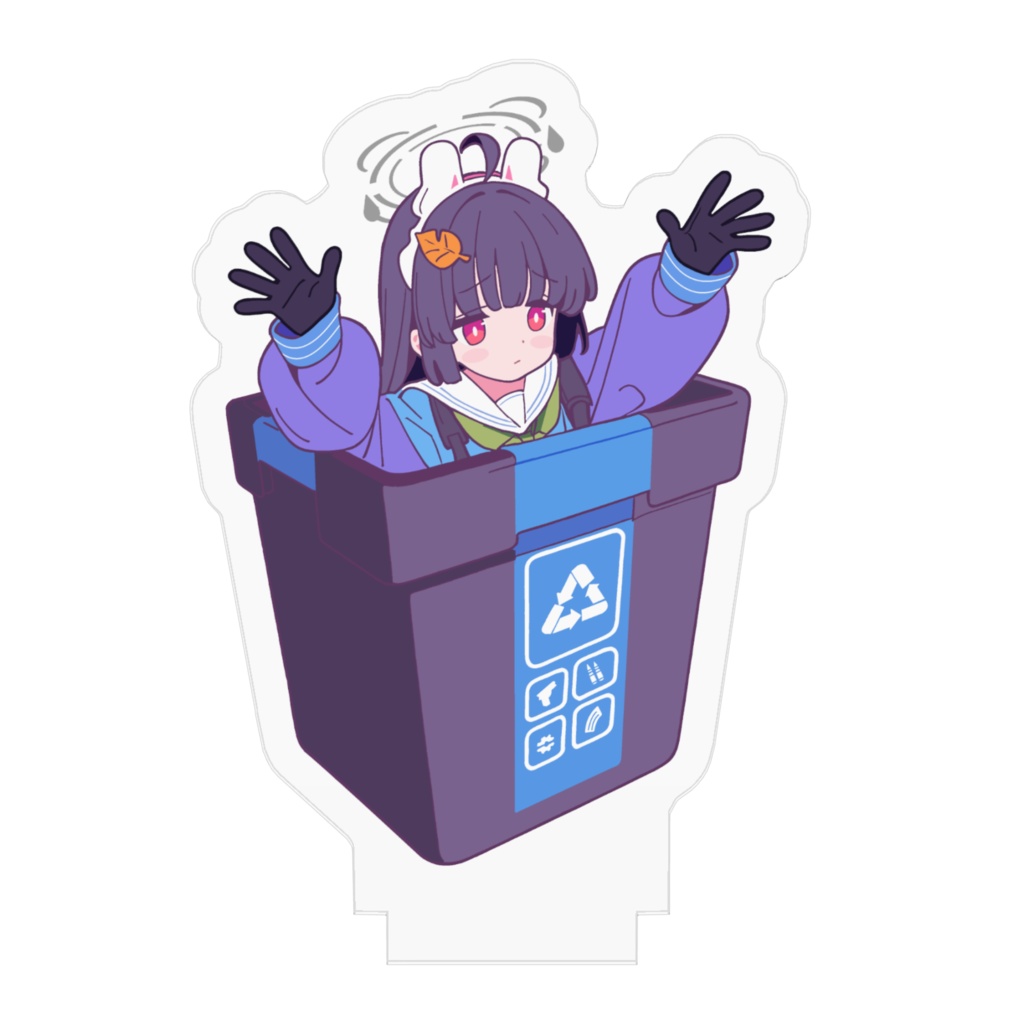 ブルアカ ミユ ゴミ箱アクリルフィギュア