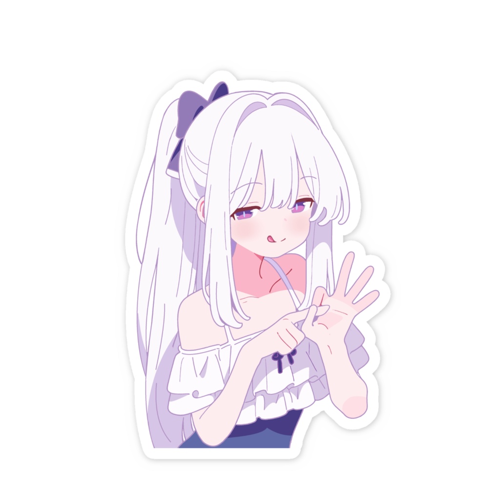 ブルアカ ミヤコ お誘いステッカー