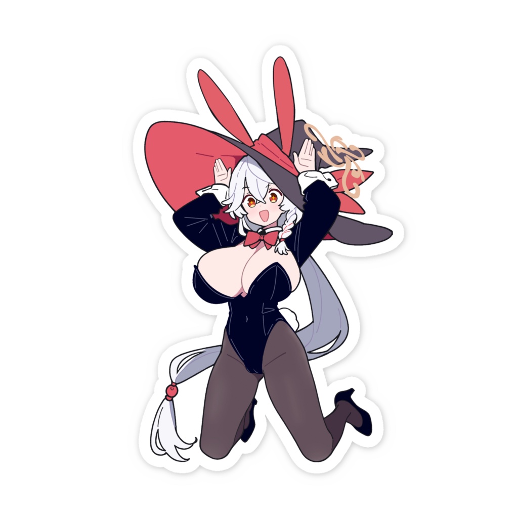 ブルアカ エリ バニーステッカー