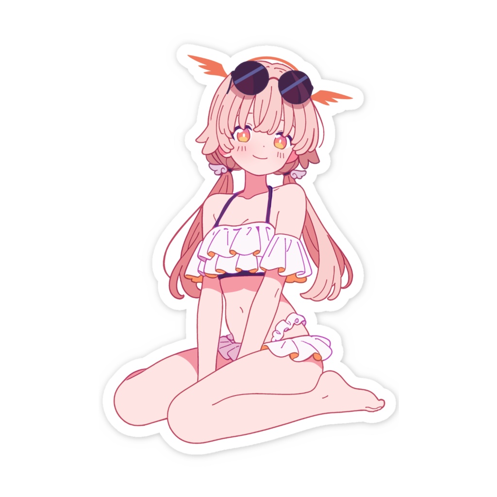 ブルアカ 水着ヒフミ ステッカー