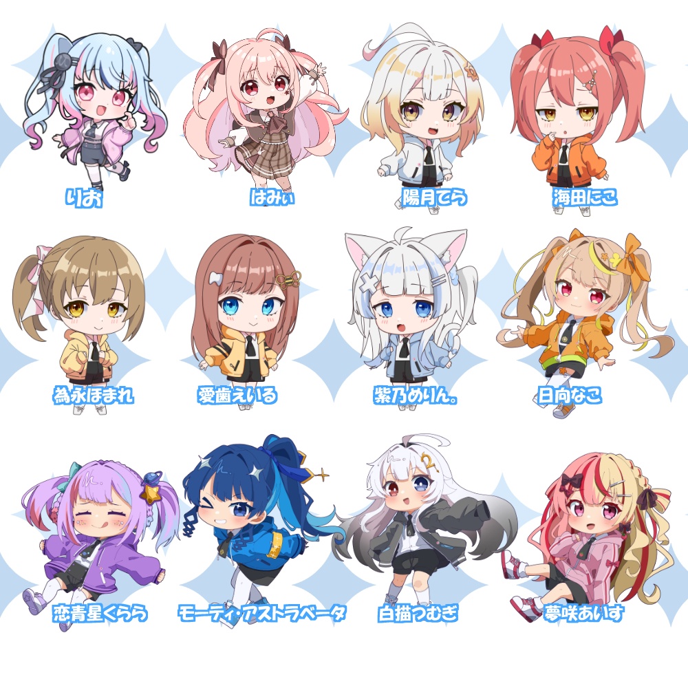 ミニキャライラスト【アクリルスタンド】