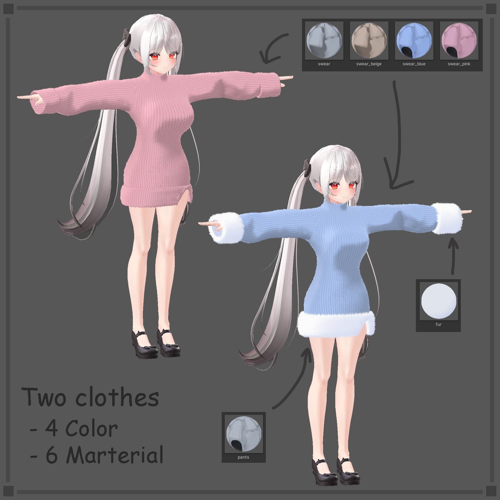 【FREE】「舞夜専用」Sweater Dress ニットワンピース