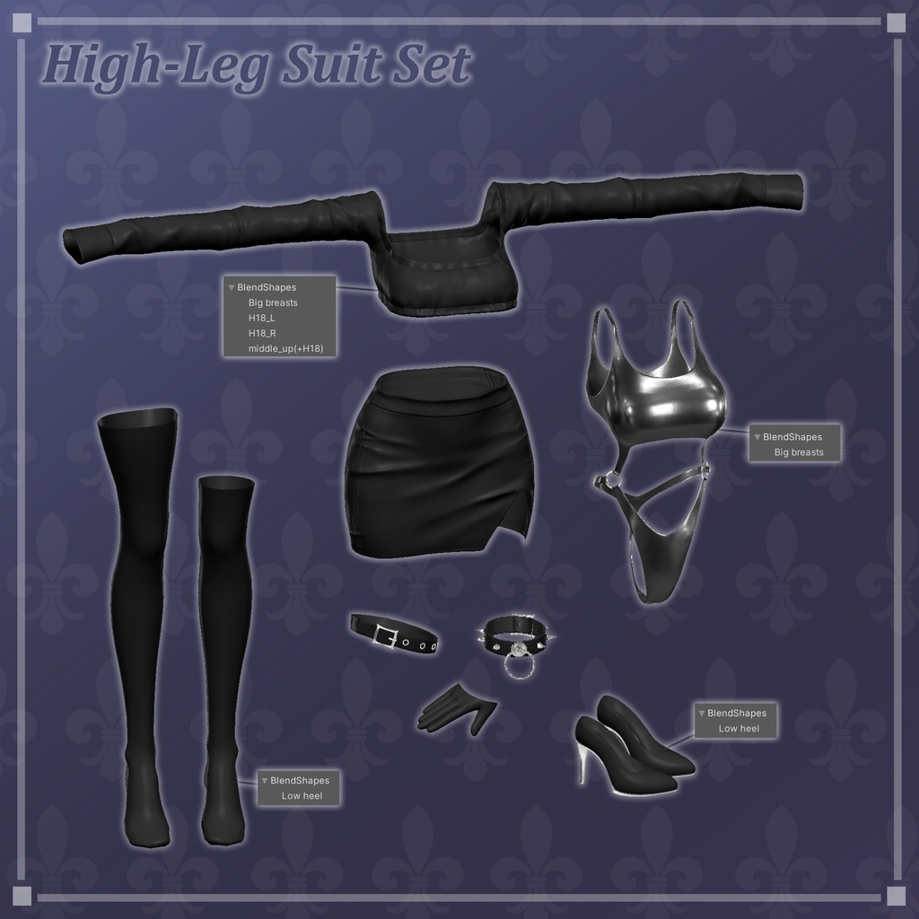 【舞夜】HighLeg Suit Set ハイレッグスーツ(VRC)