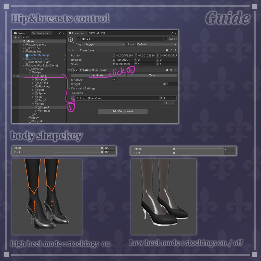【舞夜】HighLeg Suit Set ハイレッグスーツ(VRC)