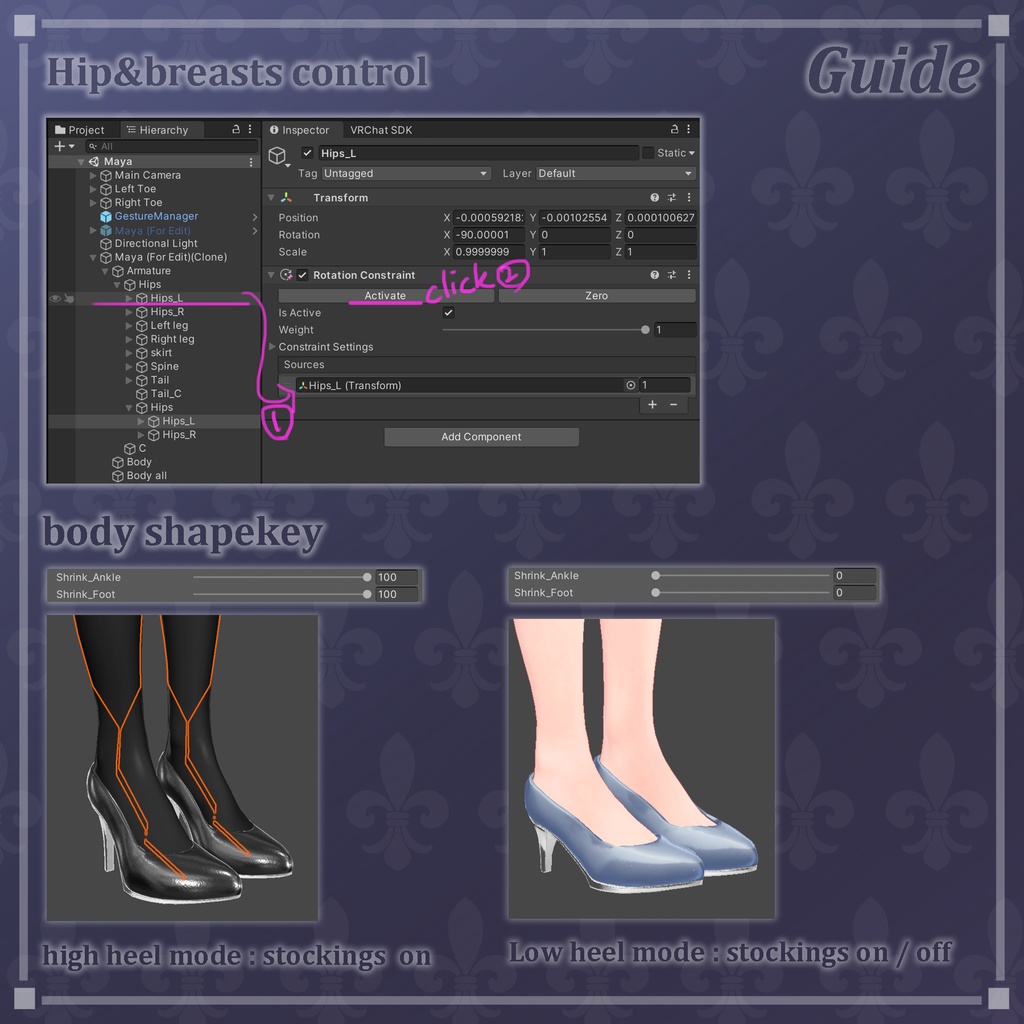 【桔梗用】HighLeg Suit Set ハイレッグスーツ(VRC)