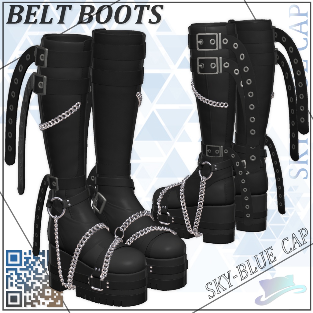 【5アバター対応】Belt Boots ベルトブーツ
