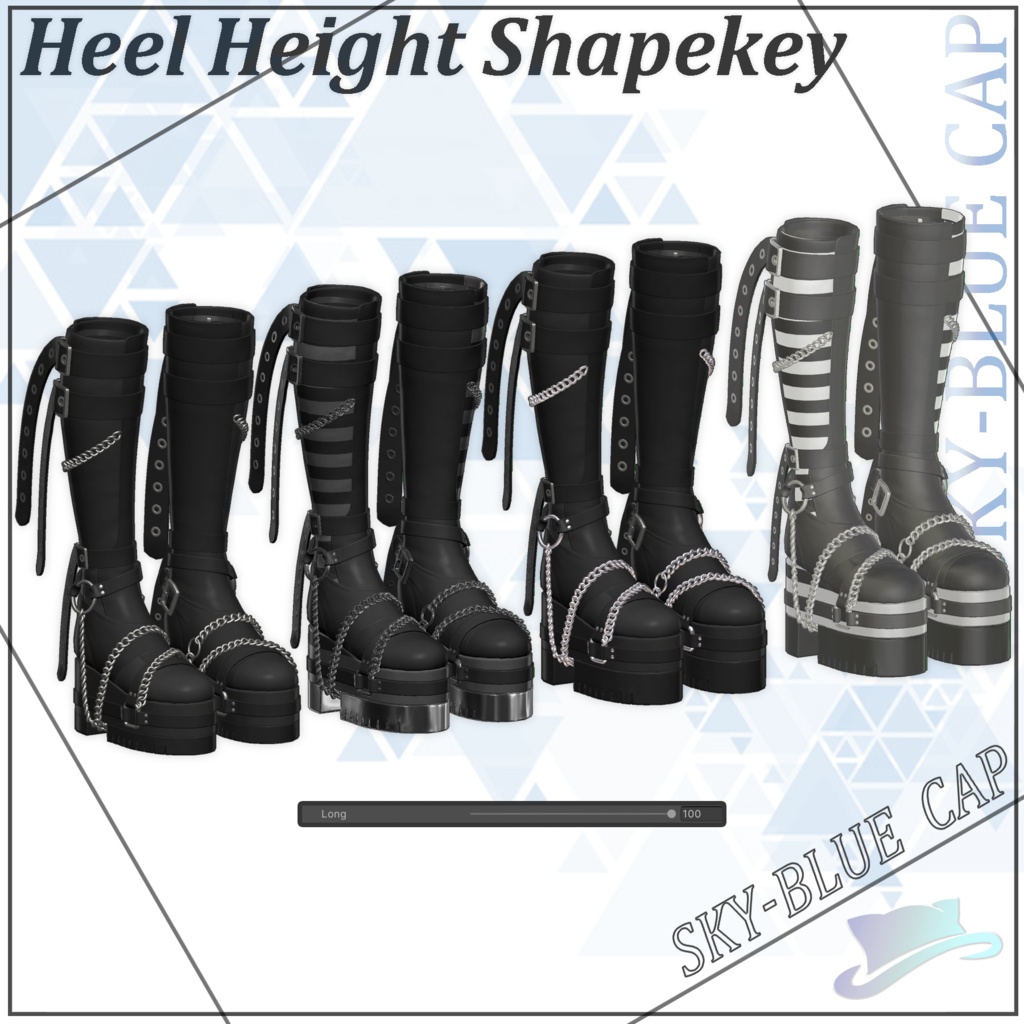 【5アバター対応】Belt Boots ベルトブーツ