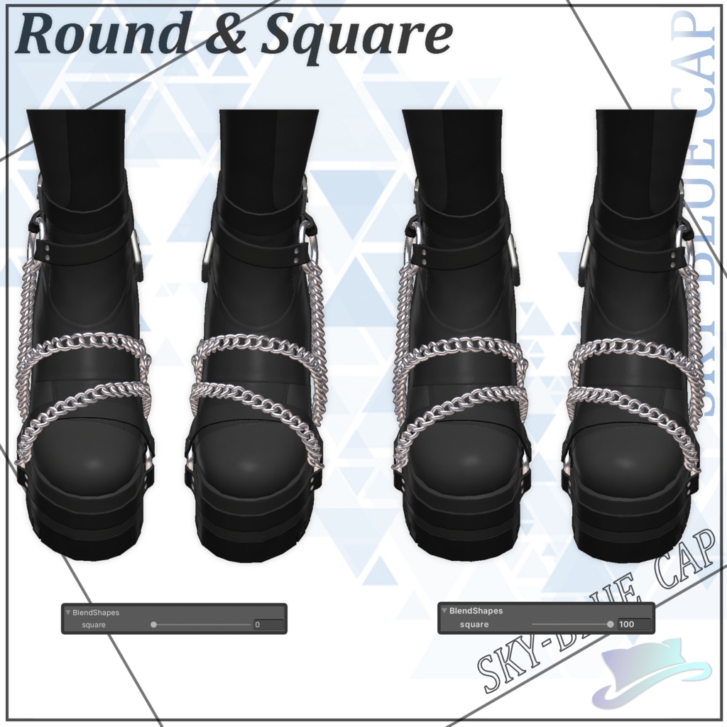 【5アバター対応】Belt Boots ベルトブーツ