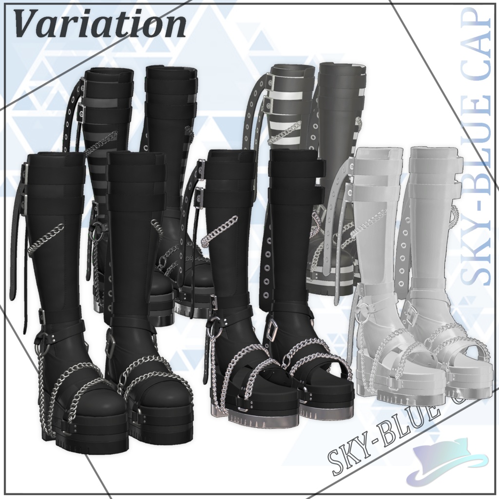 【5アバター対応】Belt Boots ベルトブーツ