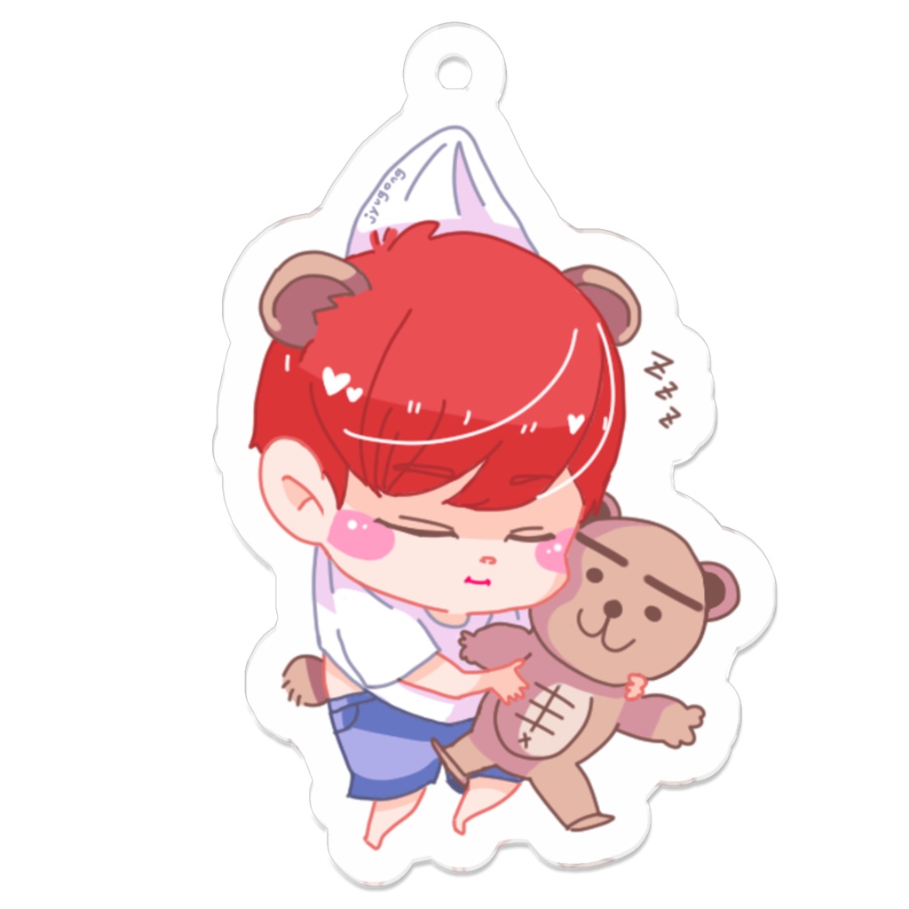 びわねぽ-熊 アクリルキーホルダー