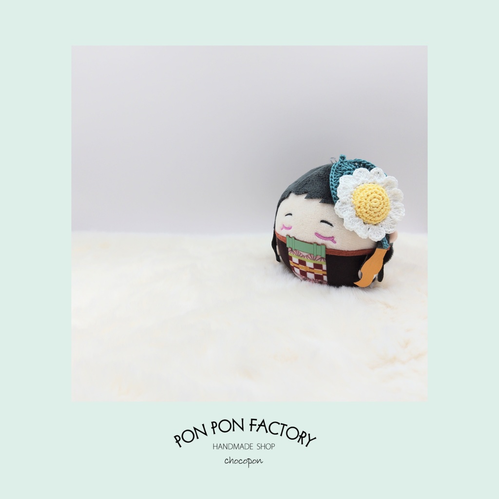 No.0010 ぬい用ヘアピン × ホワイトflower