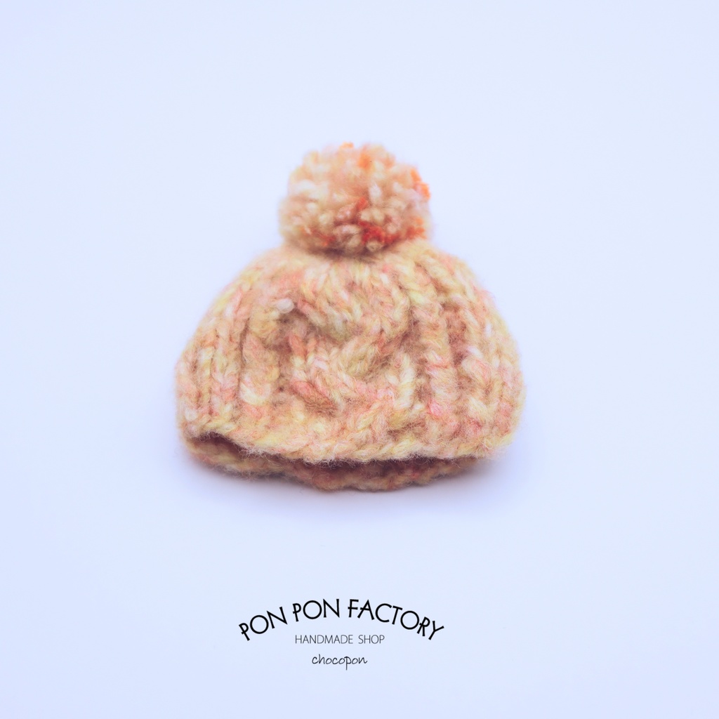 No.0017 ミニフレちゃん用お帽子 × アランニット帽