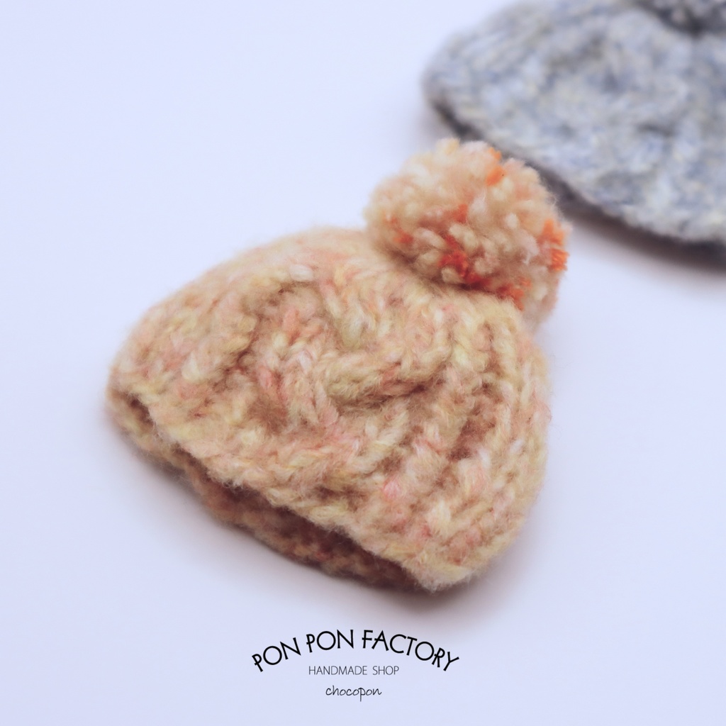 No.0017 ミニフレちゃん用お帽子 × アランニット帽