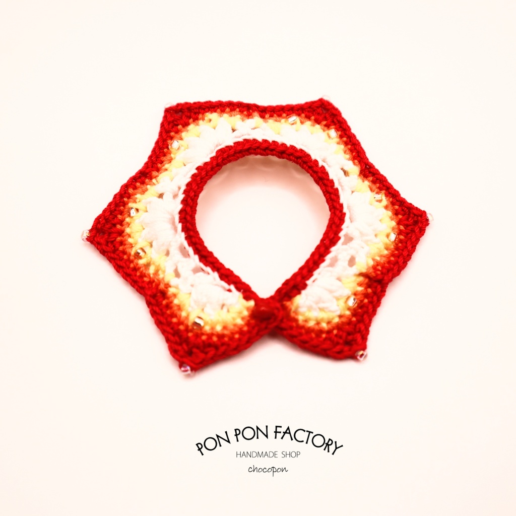 No.0019 ミニフレちゃん用 × つけ襟(RED)