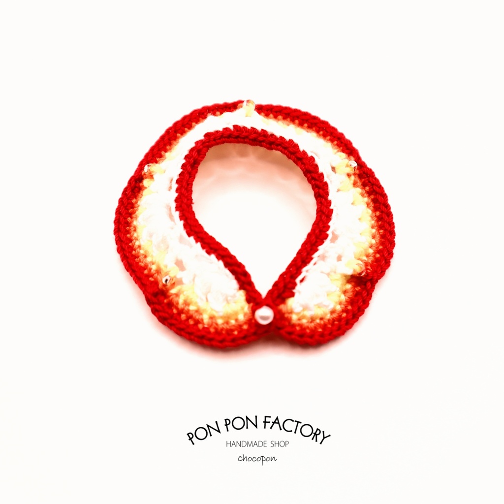 No.0019 ミニフレちゃん用 × つけ襟(RED)