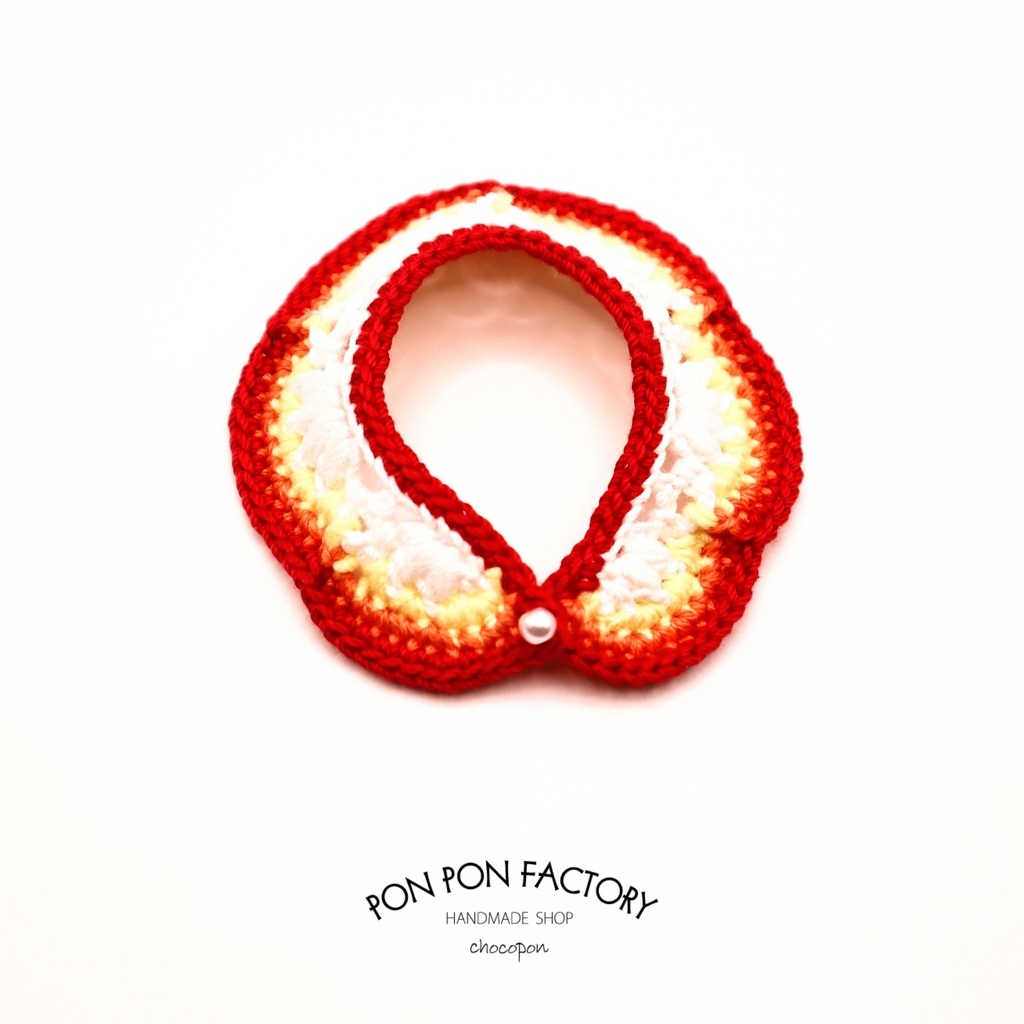 No.0019 ミニフレちゃん用 × つけ襟(RED)