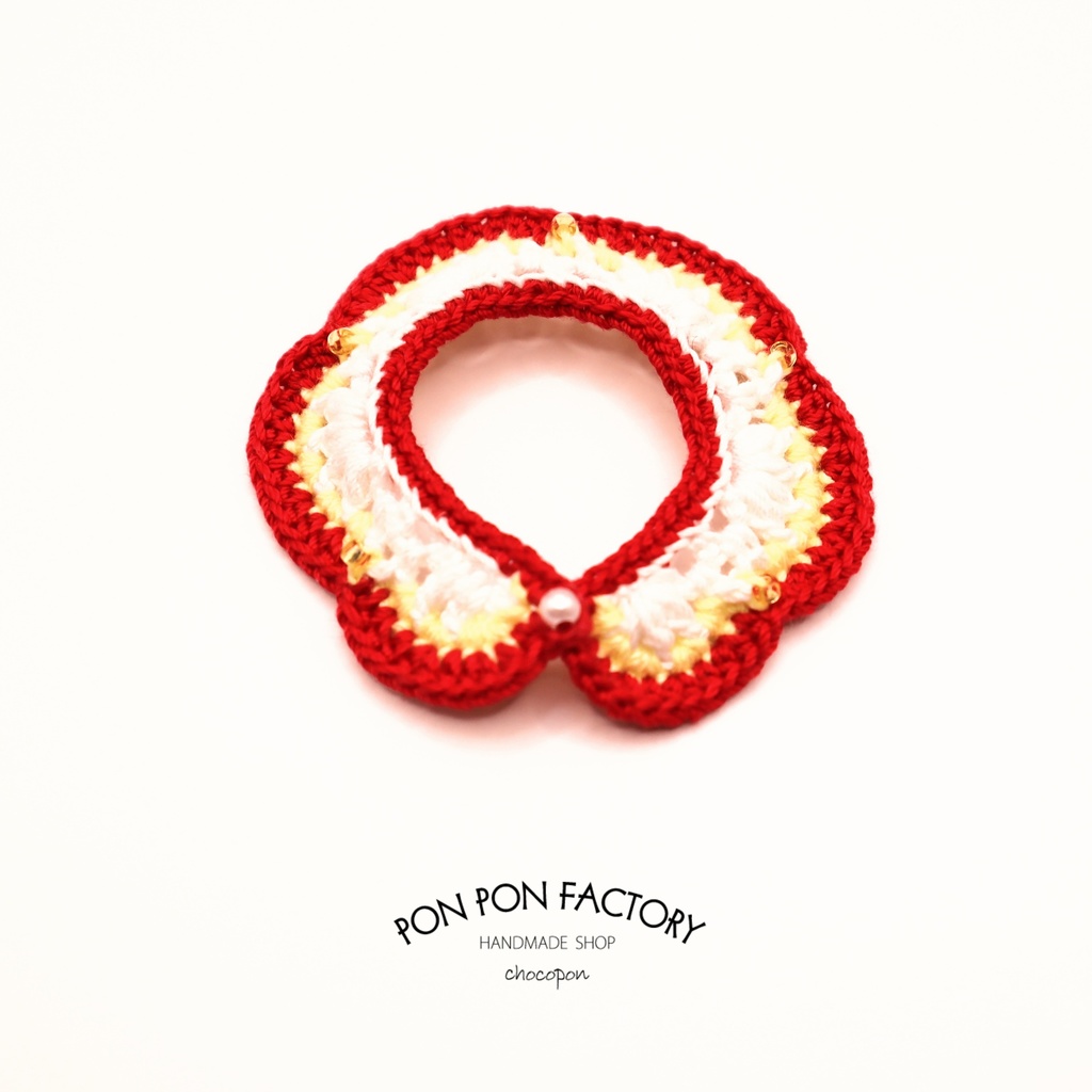 No.0019 ミニフレちゃん用 × つけ襟(RED)