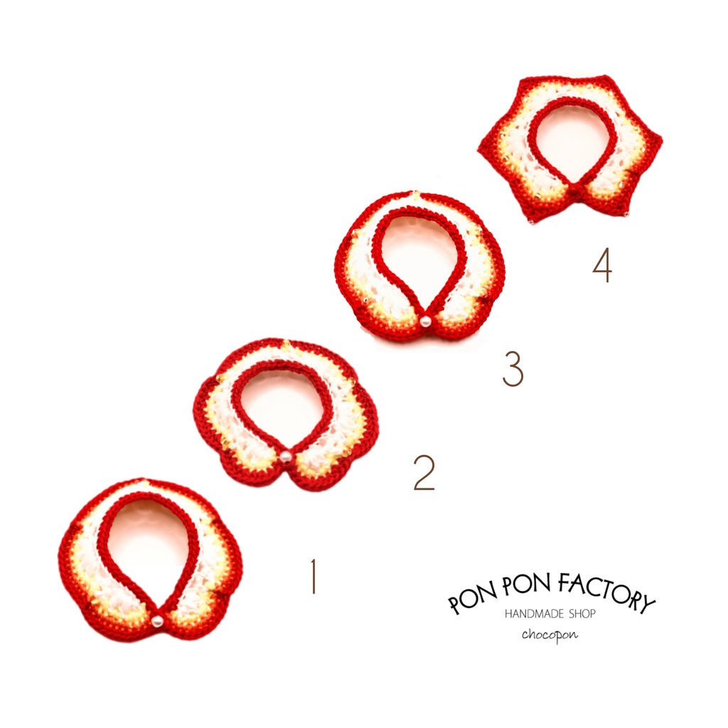 No.0019 ミニフレちゃん用 × つけ襟(RED)