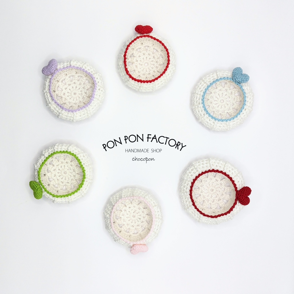 No.0021 ハートベレー帽&ポシェット