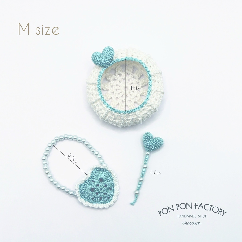 No.0021 ハートベレー帽&ポシェット