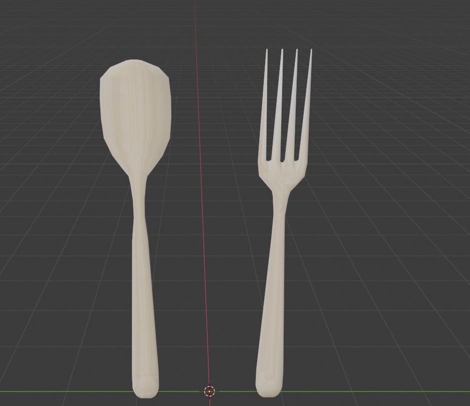 木のスプーンとフォーク