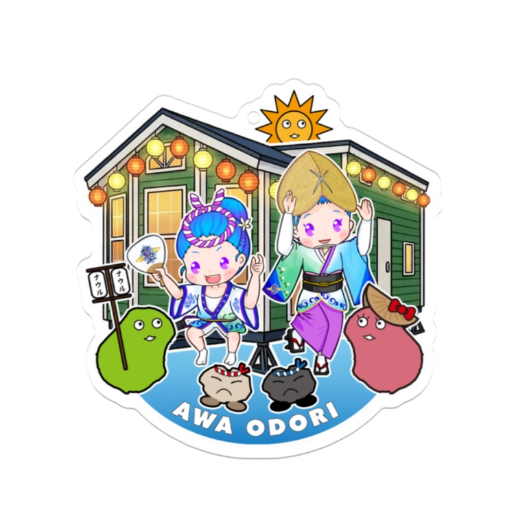KAZオートワークス×ナウル×蒼藍アオ 阿波おどりアクキー