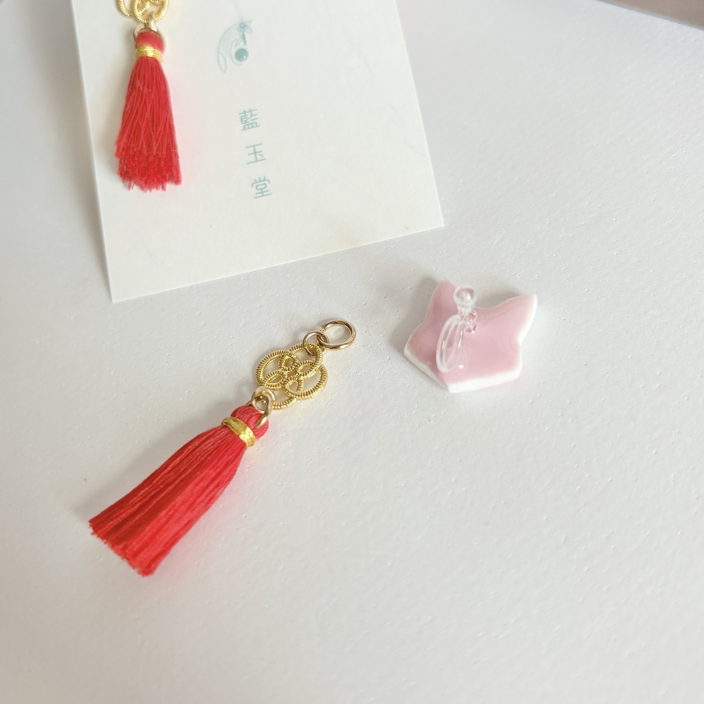 ★リニューアル✨Color.朱/狐守り-komamori-/【和風ピアス・イヤリング】