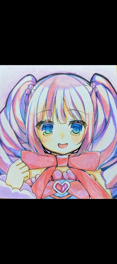 手描きイラスト　ミニ色紙