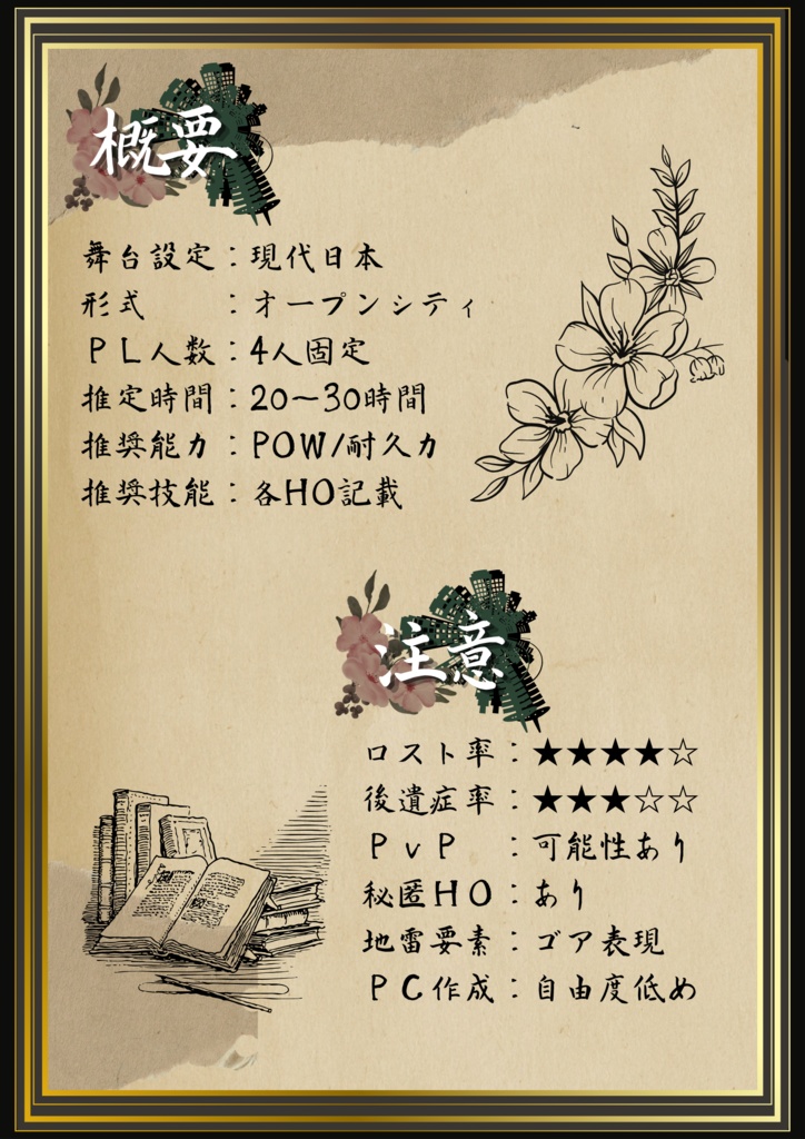 クトゥルフ神話TRPG【桃源郷apocalypse】SPLL:E196493