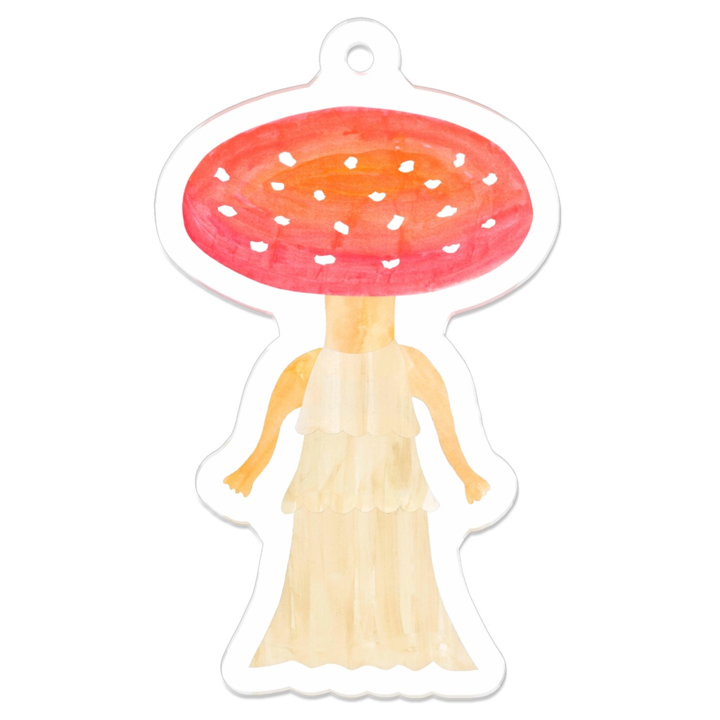 ベニクイーンタケ　アクリルキーホルダー