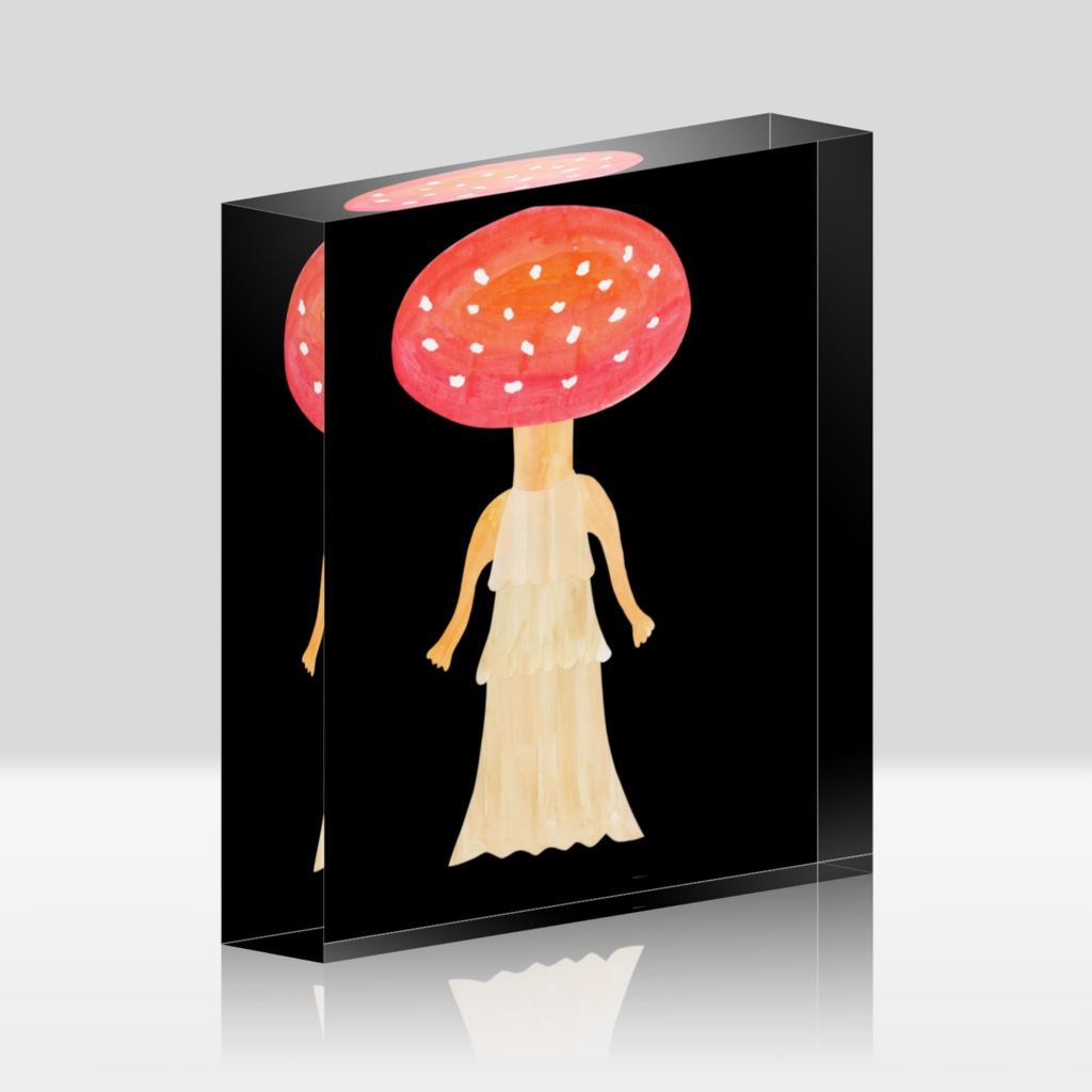 ベニクイーンタケ　アクリルブロック