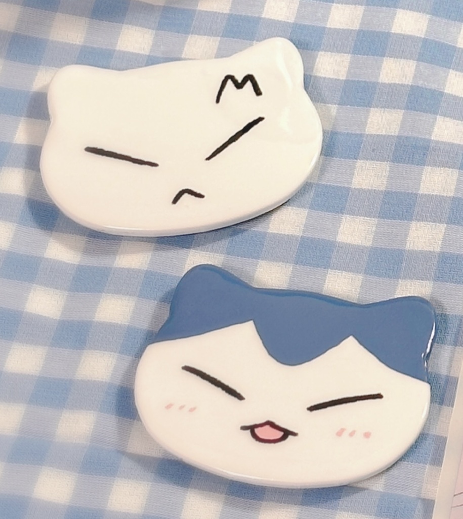 ハチワレンキュン&フミツの缶バッジセット