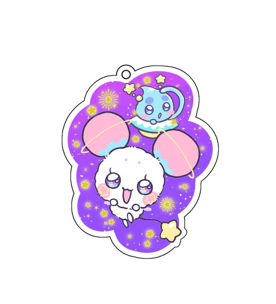 プルンス&ﾌﾜﾁｬﾝ箔押しアクキー