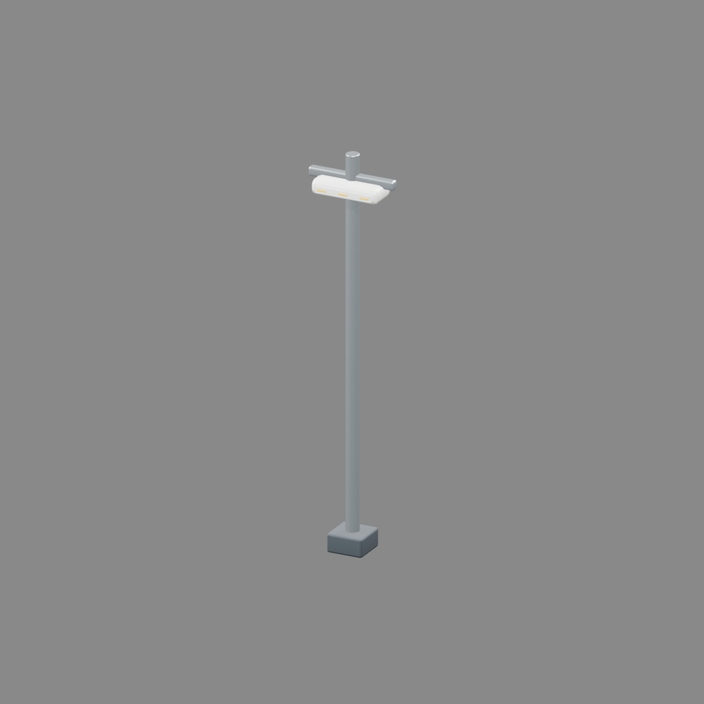 駅ホーム小物3D素材 12点セット|軽量GLB・Blender