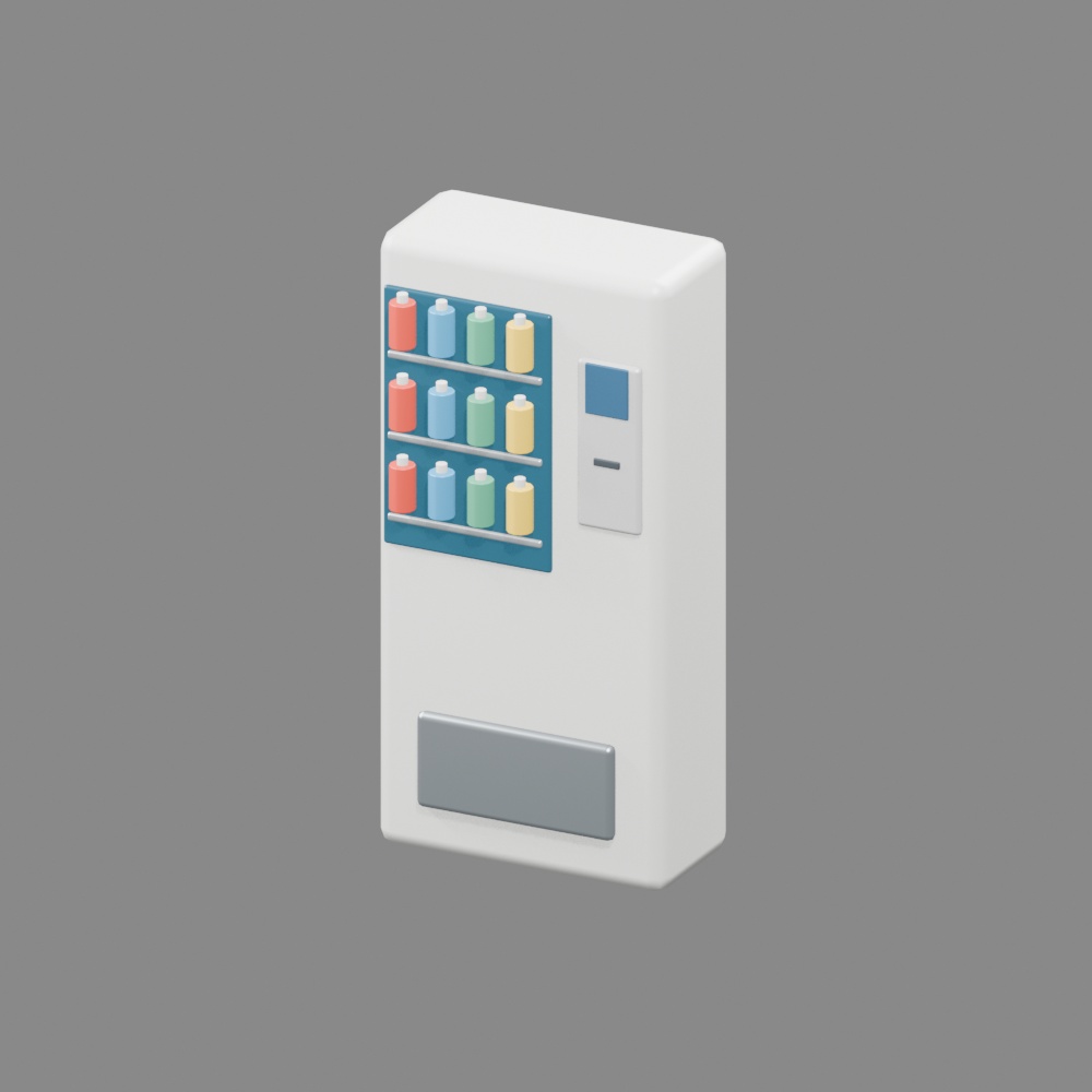 駅ホーム小物3D素材 12点セット|軽量GLB・Blender