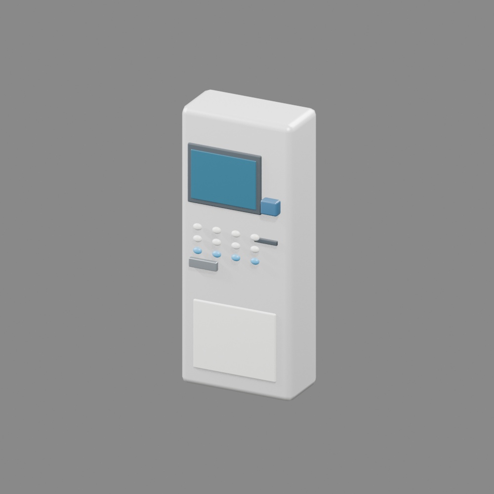 駅ホーム小物3D素材 12点セット|軽量GLB・Blender