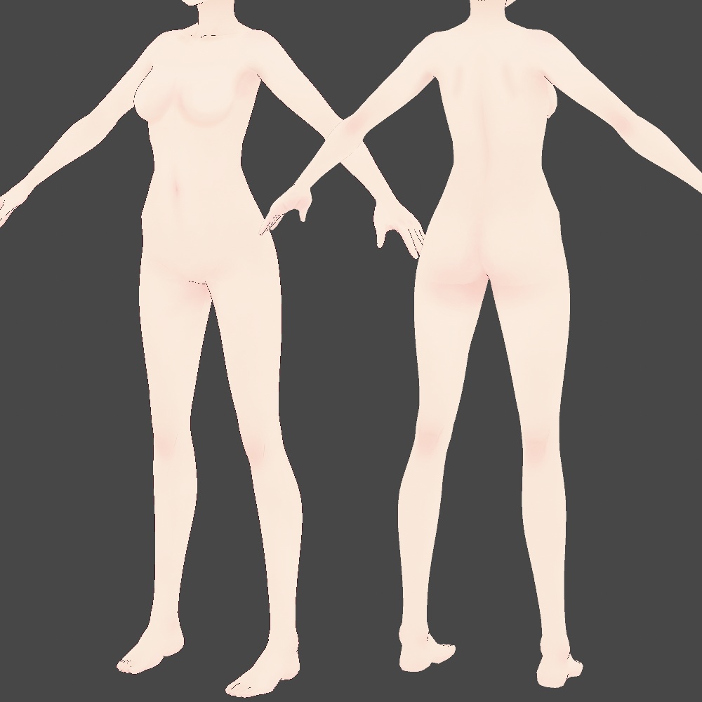 【VRoid正式版】VRoid向け透明感のある自然な肌テクスチャ