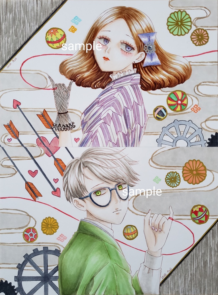 手描きイラスト オリジナル 原画 【運命のヒト】加筆訂正