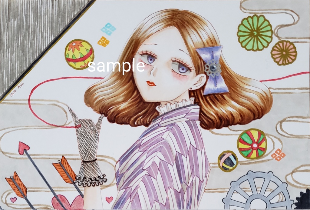 手描きイラスト オリジナル 原画 【運命のヒト】加筆訂正