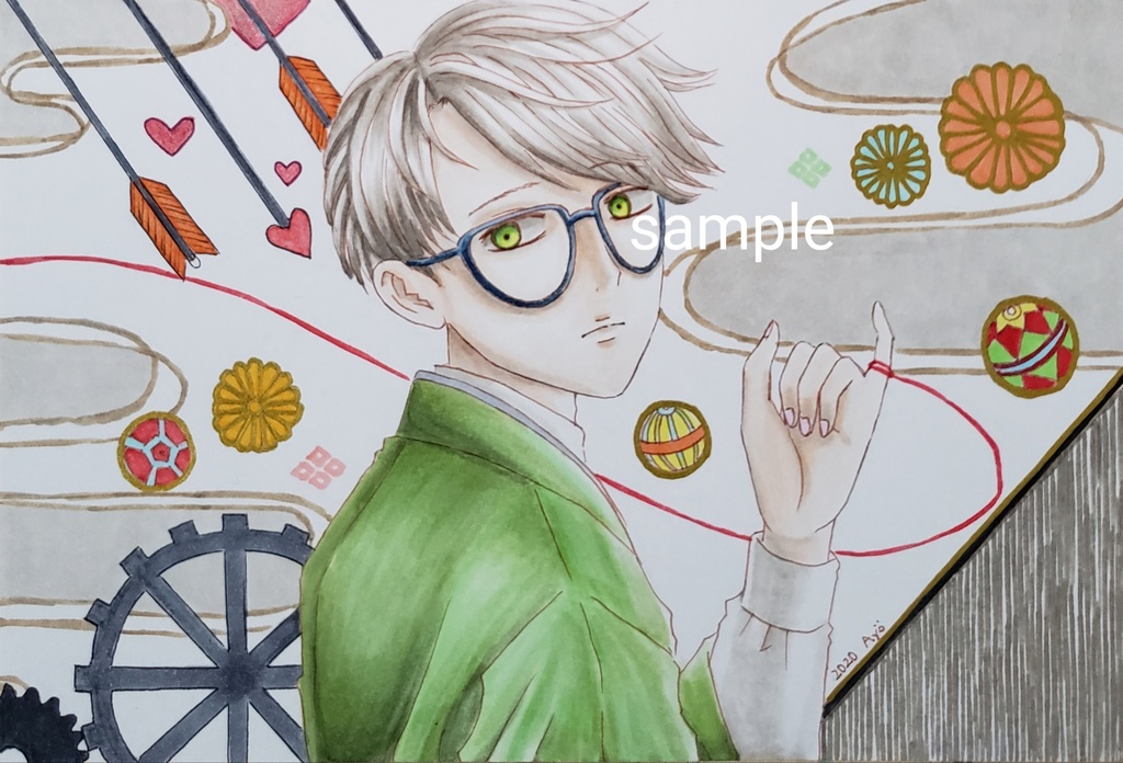 手描きイラスト オリジナル 原画 【運命のヒト】加筆訂正