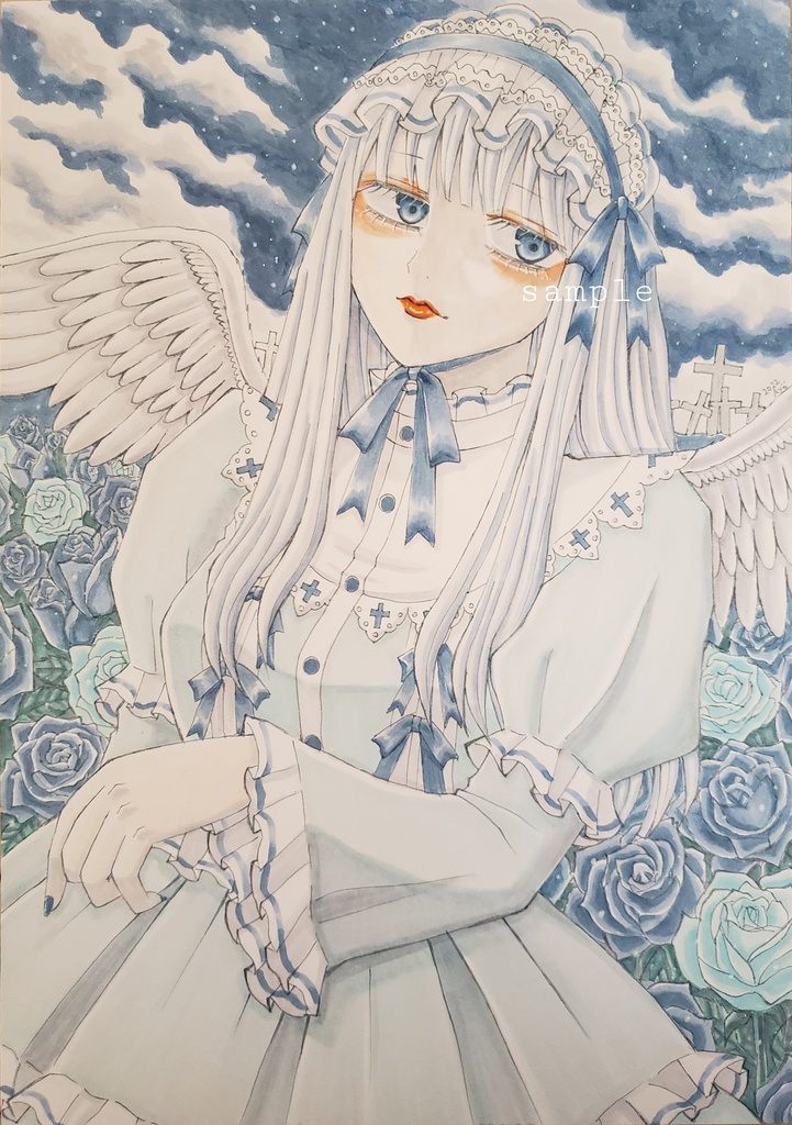 手描きイラスト 絵 原画 オリジナル 『桜の頃、君を想う』 - インテリア