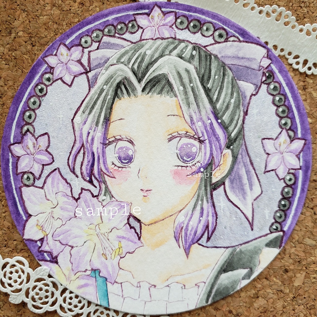 手描きイラスト　同人イラスト　胡蝶しのぶ