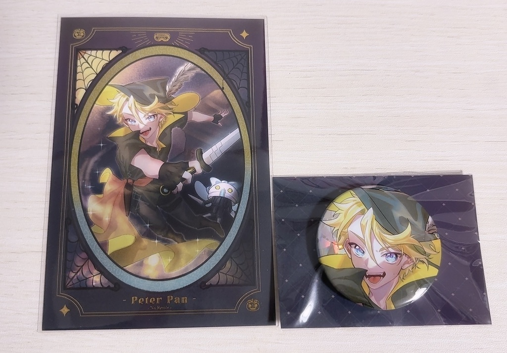 【単体】HEROESハロウィン風ポストカード&缶バッジセット