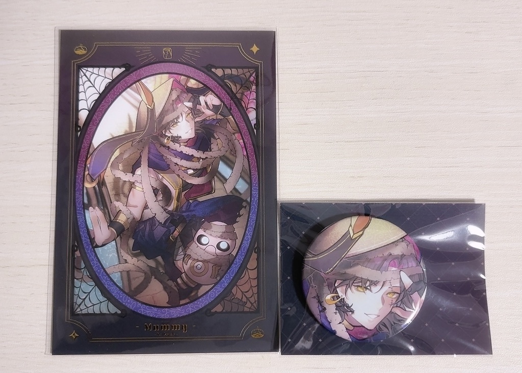 【単体】HEROESハロウィン風ポストカード&缶バッジセット