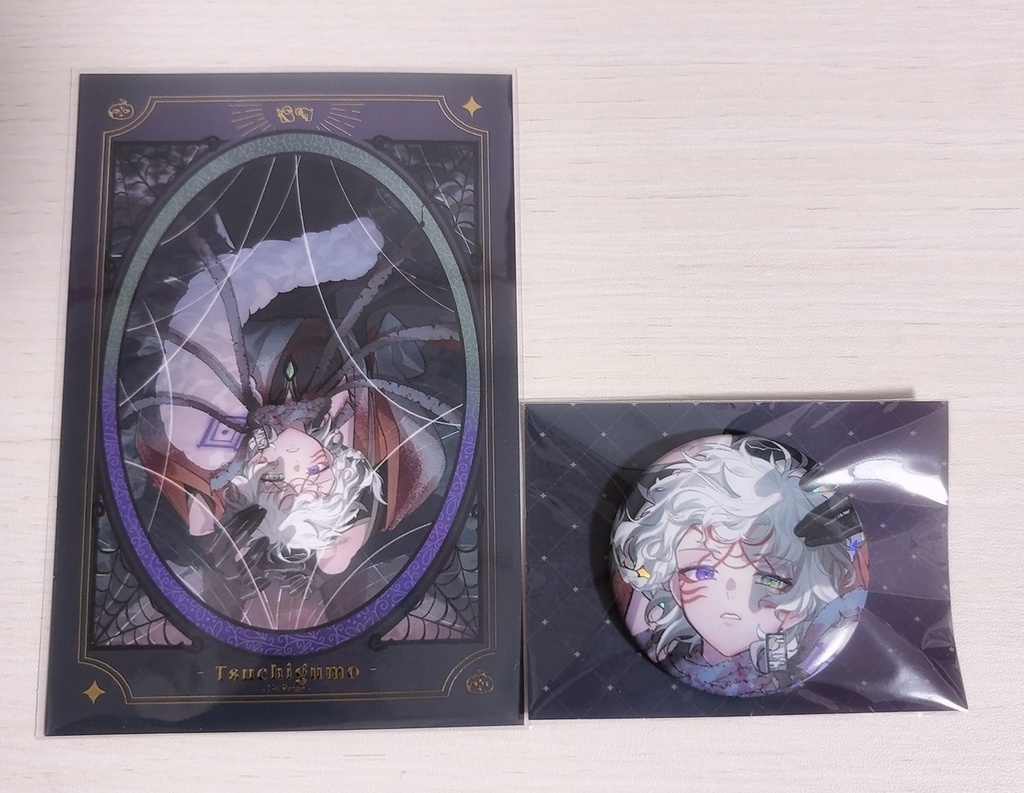 【単体】HEROESハロウィン風ポストカード&缶バッジセット