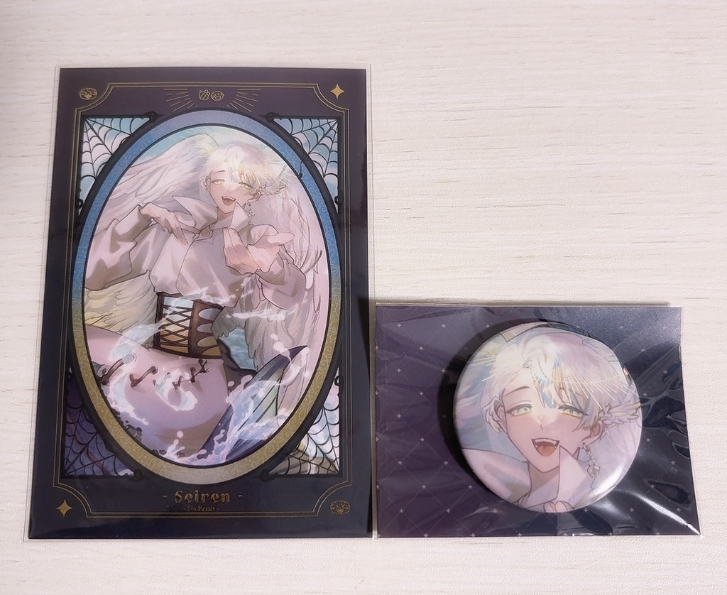 【単体】HEROESハロウィン風ポストカード&缶バッジセット