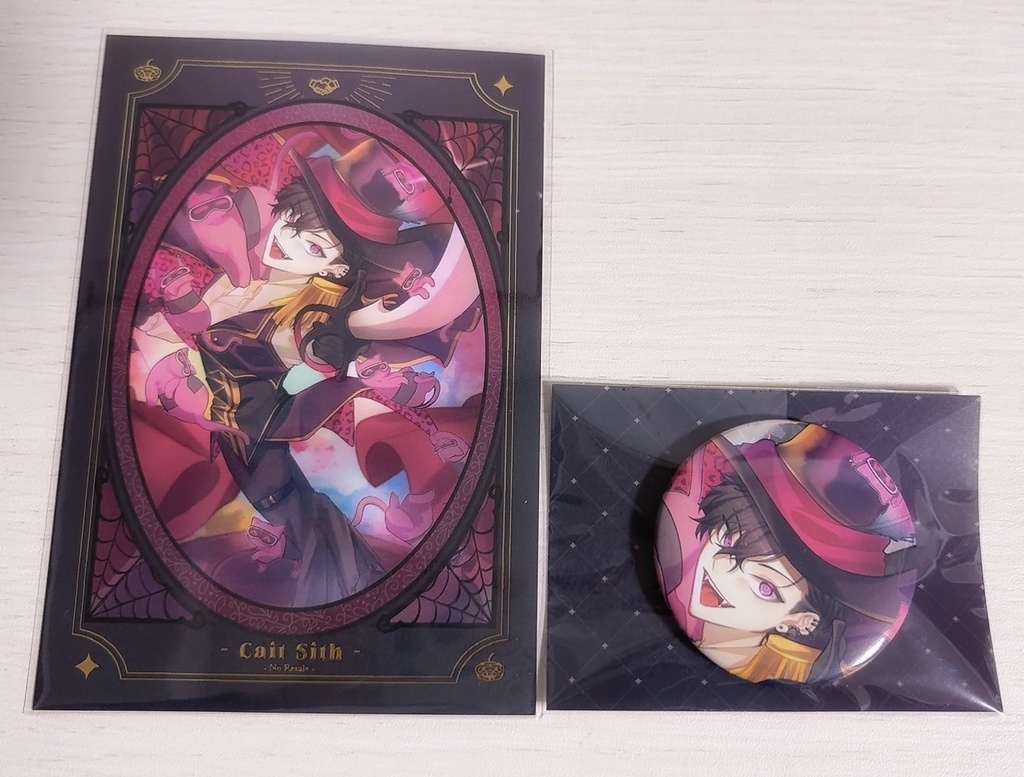 【単体】HEROESハロウィン風ポストカード&缶バッジセット